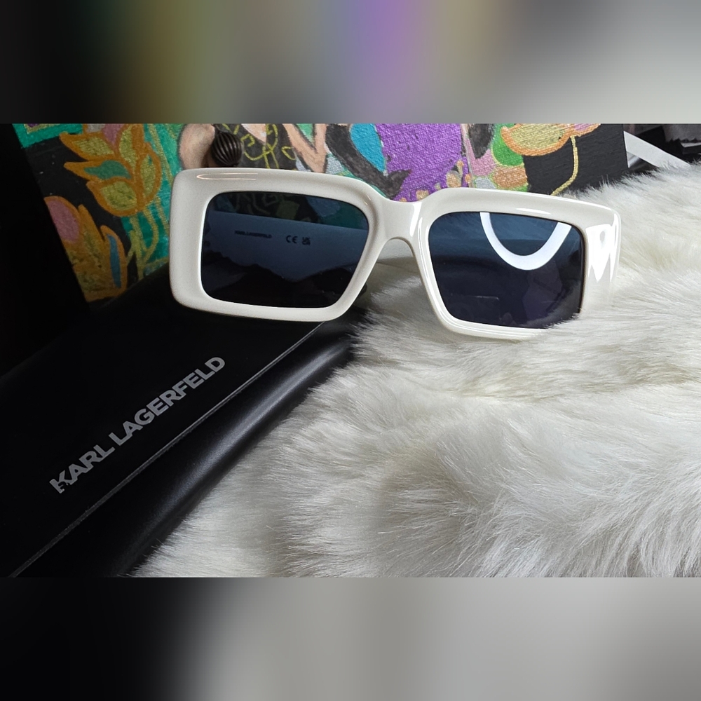Karl Lagerfeld White Designer Sunglasses